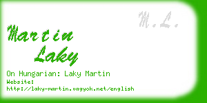 martin laky business card